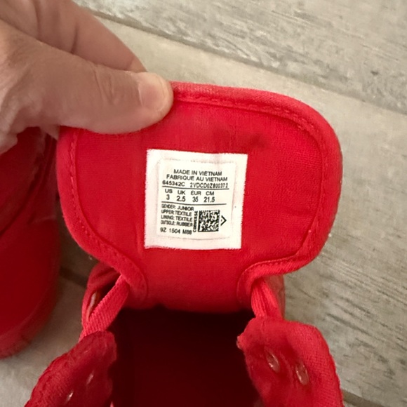 Converse Women's Bold Red Studded Sneakers - Picture 3 of 4